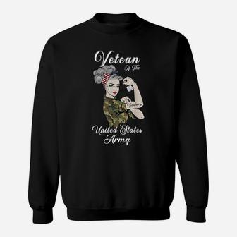 Veteran Army Women,American Flag Proud Us Army Veteran Women Sweatshirt | Crazezy