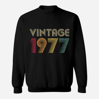Vintage 1977 43Rd Birthday Gift Retro Men Women 43 Years Old Sweatshirt | Crazezy