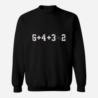 Vintage Baseball 6 Plus 4 Plus 3 Equal 2 Sweatshirt | Crazezy
