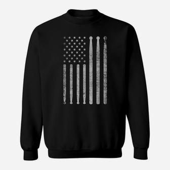 Vintage Drum Drummer Usa American Flag T-Shirt Tee Gift Sweatshirt | Crazezy