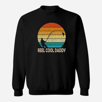 Vintage Fishing Reel Cool Daddy Fisher Happy Father Shirt Premium Sweatshirt | Crazezy UK
