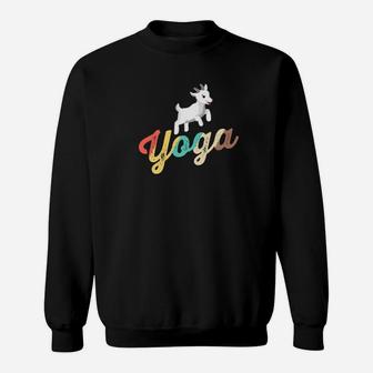 Vintage Goat Yoga Women Class Gift Retro Funny Life Sweatshirt | Crazezy