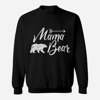 Vintage Mama Bear Cute Camping For Women Sweatshirt | Crazezy