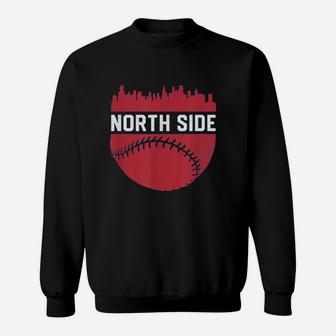 Vintage North Side Chicago Skyline Baseball Sweatshirt | Crazezy DE