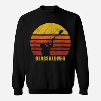 Vintage Retro Sunset Style Glassblower Gift Idea Sweatshirt | Crazezy