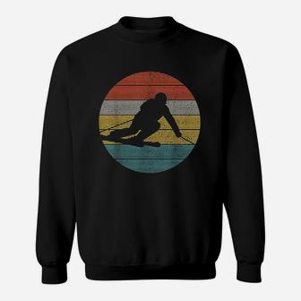 Vintage Skiing Winter Sports Racing Skier Gift Sweatshirt | Crazezy AU