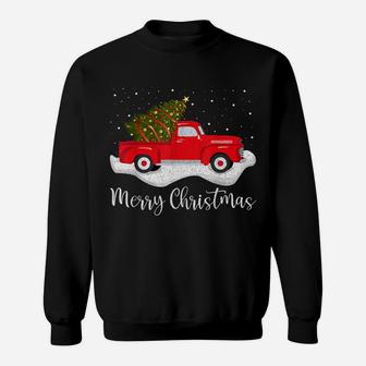 Vintage Wagon Christmas Shirt Tree On Car Xmas Red Truck Sweatshirt | Crazezy UK