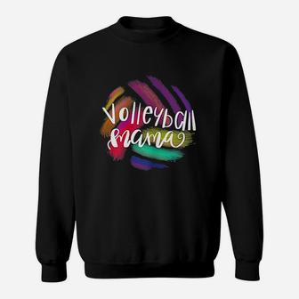 Volleyball Mama Female Sporty Mother Gift Volleyball Mom Sweatshirt | Crazezy