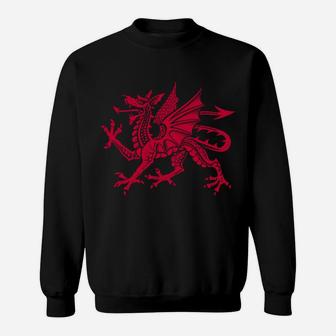 Wales Cymru Red Dragon Welsh Flag Sweatshirt Sweatshirt | Crazezy