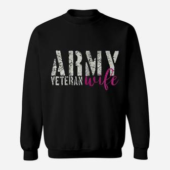 Womens Army Veteran Wife T Shirts For Women | Veterans Wife Sweatshirt | Crazezy DE