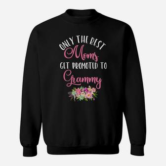 Womens Awesome Best Moms Get Promoted To Grammy Sweatshirt | Crazezy UK