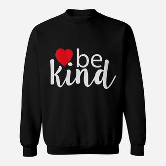Womens Be Kind Cute Blessed Design Funny Inspirational Teacher Fall Sweatshirt | Crazezy DE