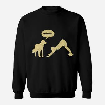 Womens Funny Downward Facing Dog Yoga Humor Comedy Womens Sweatshirt | Crazezy AU