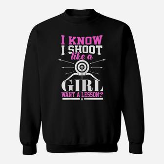 Womens Girls Archery Bow Hunting Mom Teen Gift Sweatshirt | Crazezy CA