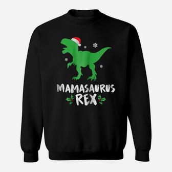 Womens Mama T Rex Matching Family Christmas Dinosaur Shirt Sweatshirt | Crazezy