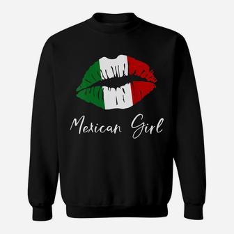 Womens Mexican Girl - Mexico Pride Latina Girl Lips Sweatshirt | Crazezy UK