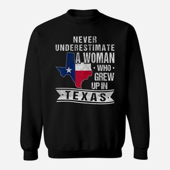 Womens Texas Flag Map Vintage Texas Girl Sweatshirt | Crazezy DE