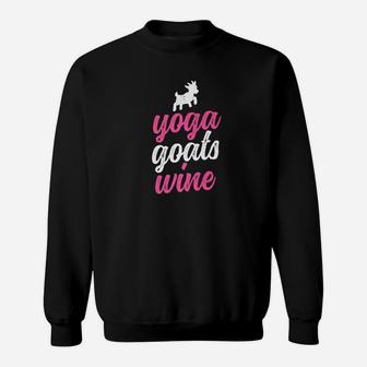 Yoga Goats Wine Women Zen Meditation Class Gift Sweatshirt | Crazezy