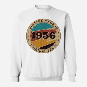 65Th Birthday Retro Vintage 65 Years Old Made In 1956 Gift Sweatshirt | Crazezy DE