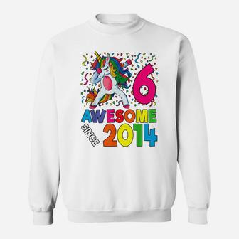 6Th Birthday Dabbing Unicorn Party Gift For 6 Years Old Girl Sweatshirt | Crazezy UK