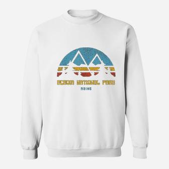 Acadia National Park Maine Retro Vintage Hiking Gift Sweatshirt | Crazezy CA
