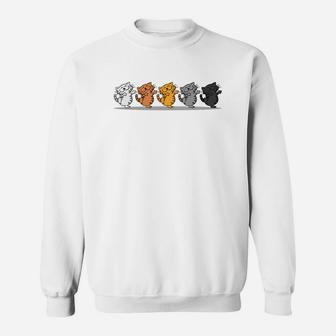 Adorable Cute Happy Funny Silly Line Dancing Cat Sweatshirt | Crazezy