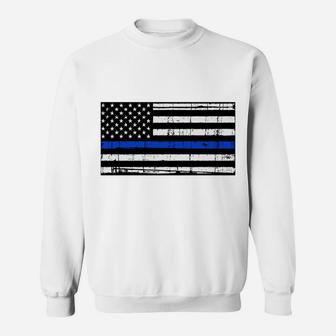 Be The Lion Not The Sheep Back The Blue Flag Police Sweatshirt Sweatshirt | Crazezy