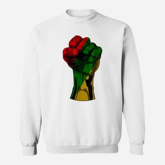 Black History Month T Shirt Fist Gift Women Men Kids Sweatshirt | Crazezy