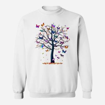 Butterfly Tree Beautiful Sweatshirt | Crazezy