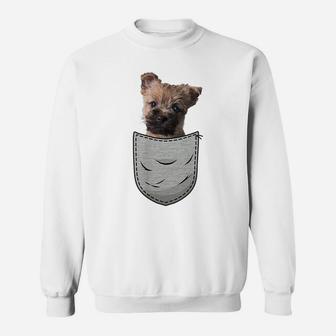 Cairn Terrier Puppy Chest Pocket Dog Lover & Owner Sweatshirt | Crazezy