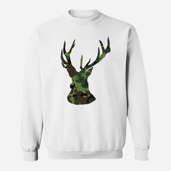 Camo Bucks Deer Hunting Season Hunt Wildlife Camo Hunter Sweatshirt | Crazezy