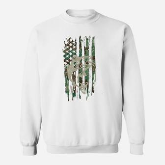 Camouflage American Flag Bass Fishing Gift T Shirt Tshirt Sweatshirt | Crazezy