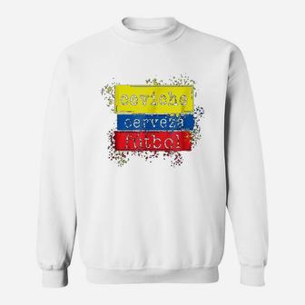 Ceviche Cerveza Futbol Funny Ecuador Flag Soccer Sweatshirt | Crazezy AU