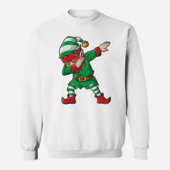 Christmas Dabbing Elf Squad Boys Kids Xmas Family Matching Sweatshirt | Crazezy