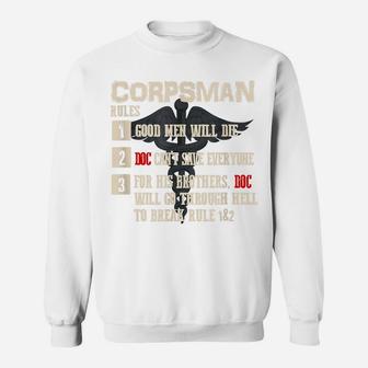 Corpsman Rules, Corpsman 8404 Tshirt, Corpsman Veteran Sweatshirt | Crazezy
