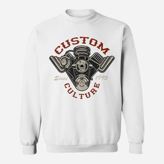 Custom Culture Since 1995 Old School Hot Rod Retro Vintage Sweatshirt | Crazezy