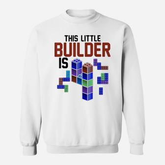 Cute 4Th Birthday Gift 4 Years Old Block Building Boys Girls Sweatshirt | Crazezy CA
