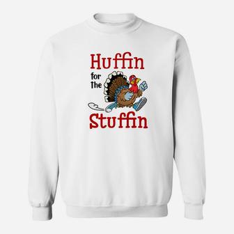Cute Turkey Running Funny Thanksgiving Sweatshirt | Crazezy CA