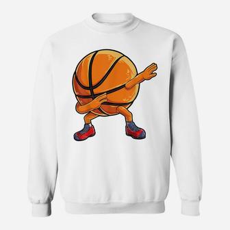 Dabbing Basketball Ball T Shirt Kids Boys Dab Dance Gifts Sweatshirt | Crazezy