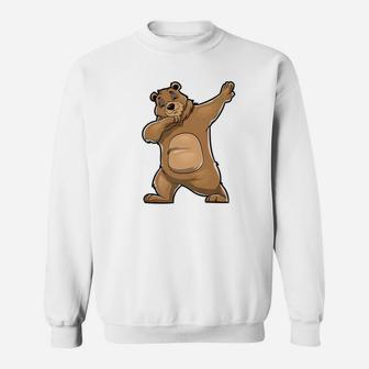 Dabbing Bear Funny Meme Bears Dab Dance Gifts Kids Sweatshirt | Crazezy CA