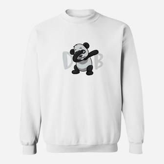 Dabbing Panda Bear Funny Dancing Graphic Sweatshirt | Crazezy