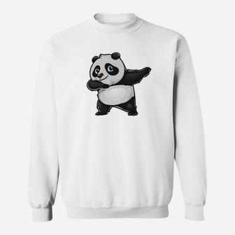 Dabbing Panda Print Dab Bear Dance Men Women Kids Sweatshirt | Crazezy