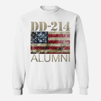 Dd-214 Army Alumni Vintage American Flag T Shirt Sweatshirt | Crazezy