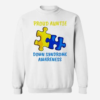 Down Syndrome Awareness Proud Aunty Down Syndrome Auntie Sweatshirt | Crazezy UK