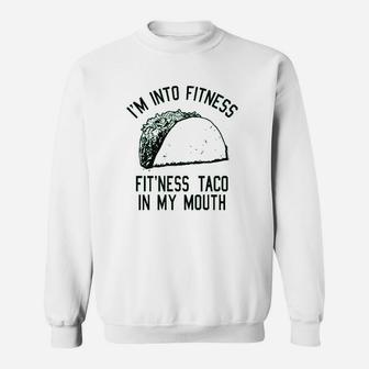 Fitness Taco Funny Gym Cool Humor Graphic Muscle Sweatshirt | Crazezy