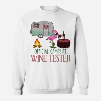 Flamingo Official Campsite Wine Tester Sweatshirt | Crazezy