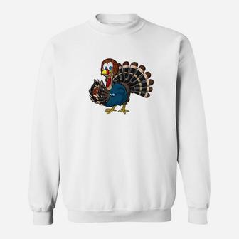 Football Turkey And Touchdowns Thanksgiving Sweatshirt | Crazezy