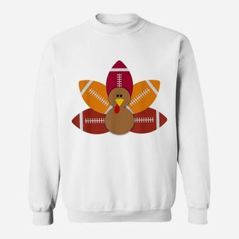 Funny Baby Turkey And Football Balls Sport Lovers Sweatshirt | Crazezy