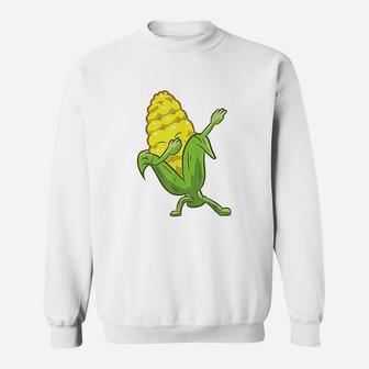 Funny Dabbing Corn Cute Dancing Corn Gift For Corn Farmer Sweatshirt | Crazezy AU
