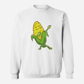 Funny Dabbing Corn Cute Dancing Corn Gift Sweatshirt | Crazezy AU